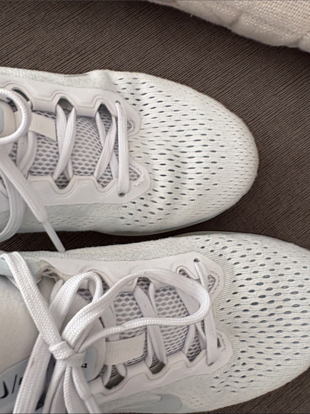 Nike Women's White and Light Blue Air Running Sneakers - Picture 5 of 8